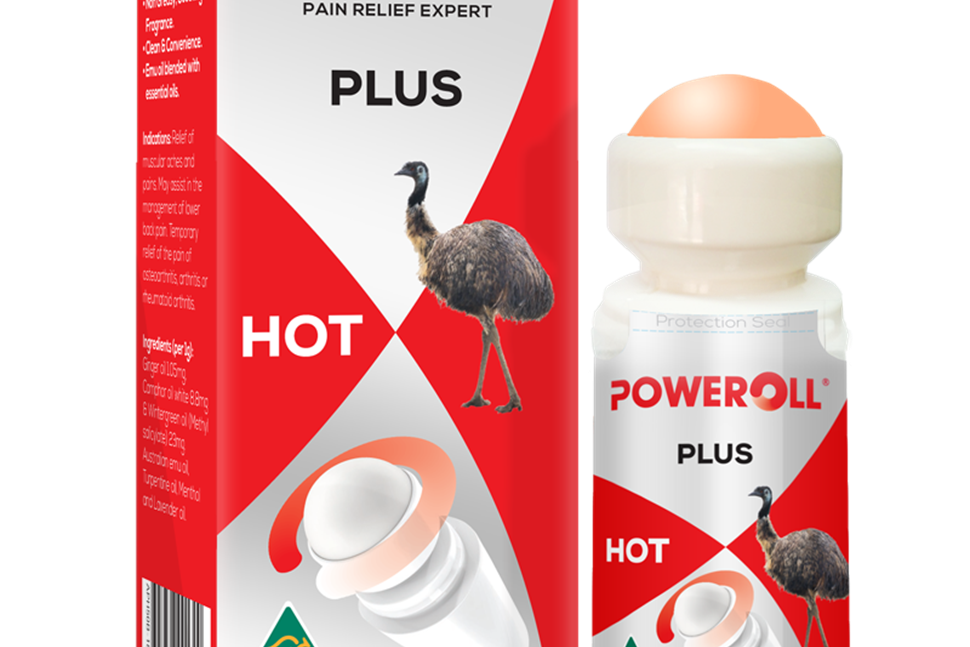 Poweroll Plus Hot Emu Oil 50ml (roll-on)