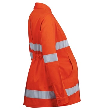 Maternity Full Buttoned Hi Vis Safety Shirt Image