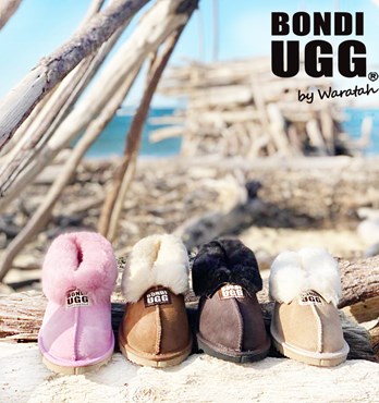 BONDI UGG - Wool Collar Sheepskin Slipper Image