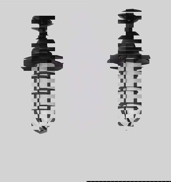 The Atomic Flared Caged Flush Ceiling Light Image