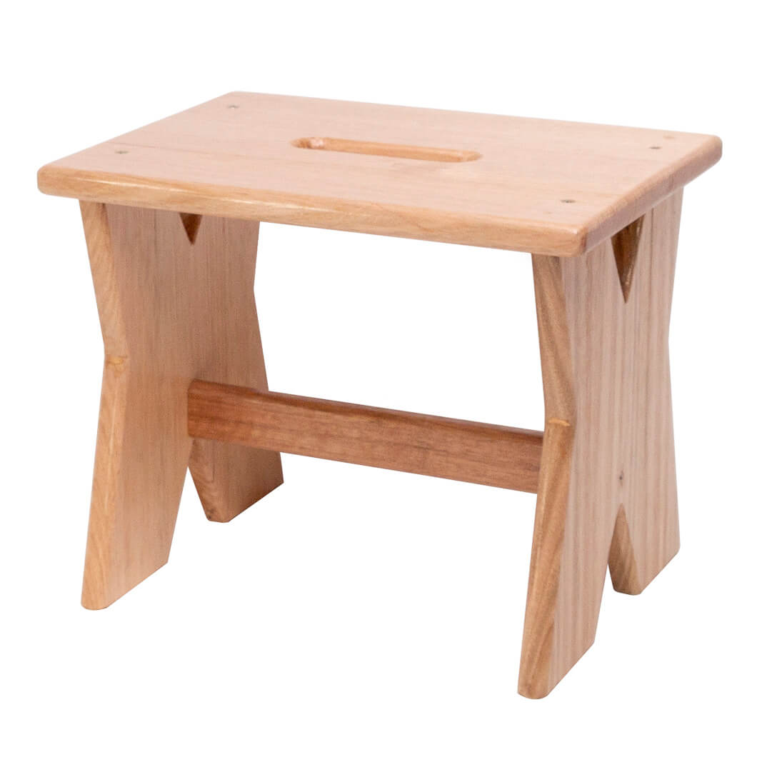 Step Stool - Wooden (Tasmanian Oak) - 1 Step - 11” High - Tall Step ...