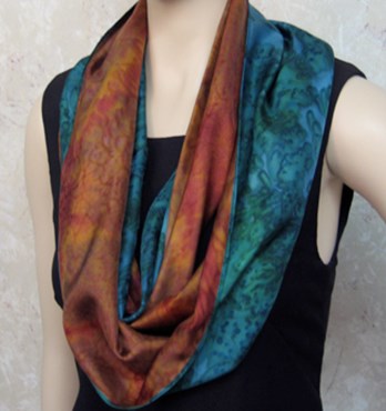 Double Sided Twill Silk Circle Scarves Image