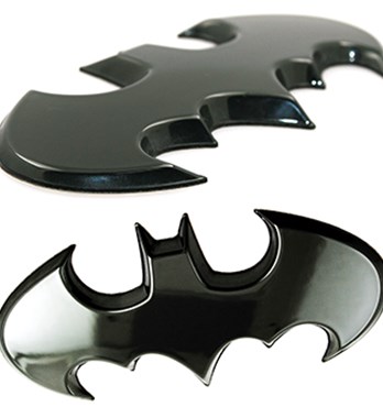 Fan Emblems Batman 3D Car Badge - 1989 Batwing Logo (Black Chrome) Image