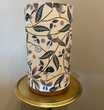 Cylinder Fabric and Tallowwood Table Lamps  Image