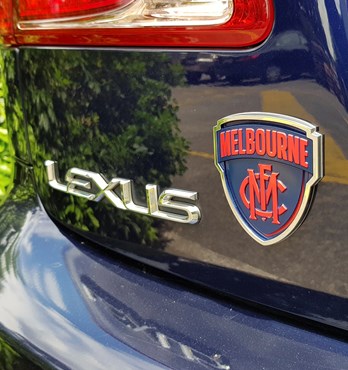 Fan Emblems Melbourne Demons 3D Chrome AFL Supporter Badge Image