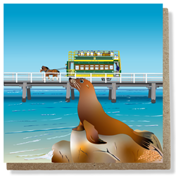 Penguin Day Trippers Greeting Card