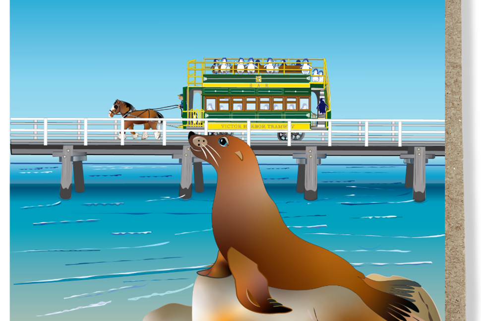 Penguin Day Trippers Greeting Card