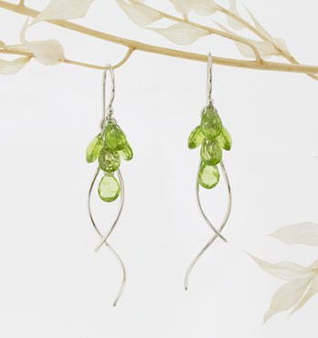 Gemstone earrings, jewellery Image