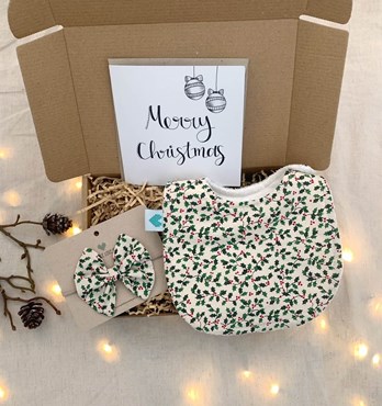 Baby Girl Xmas Gift - Christmas Holly Image