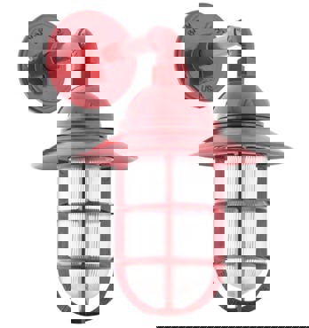 The Atomic Flared Caged Factory Wall Light Image