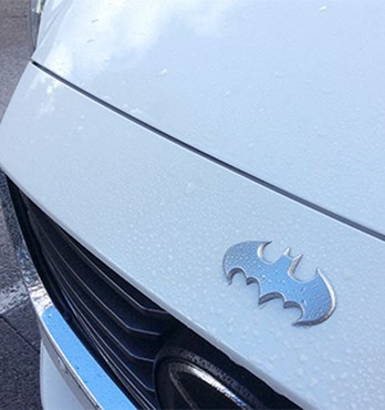 Fan Emblems Batman 3D Car Badge - 1989 Batwing Logo (Satin Chrome) Image
