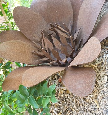 Flower - Australian Made Rusted Metal Garden Art Image