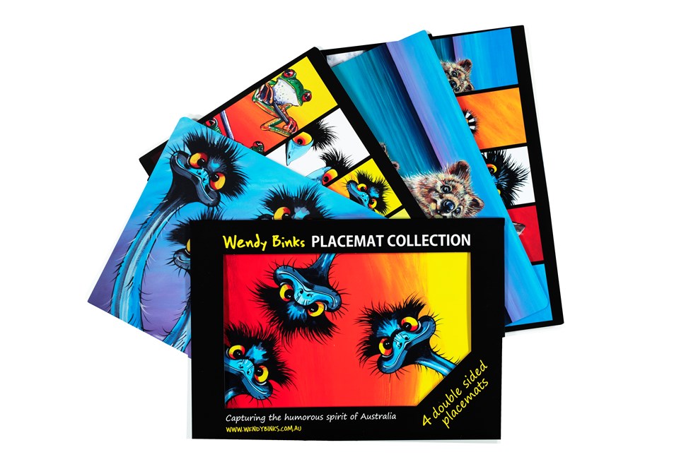 Placemats - Boxed Set of 4 Double Sided Placemats