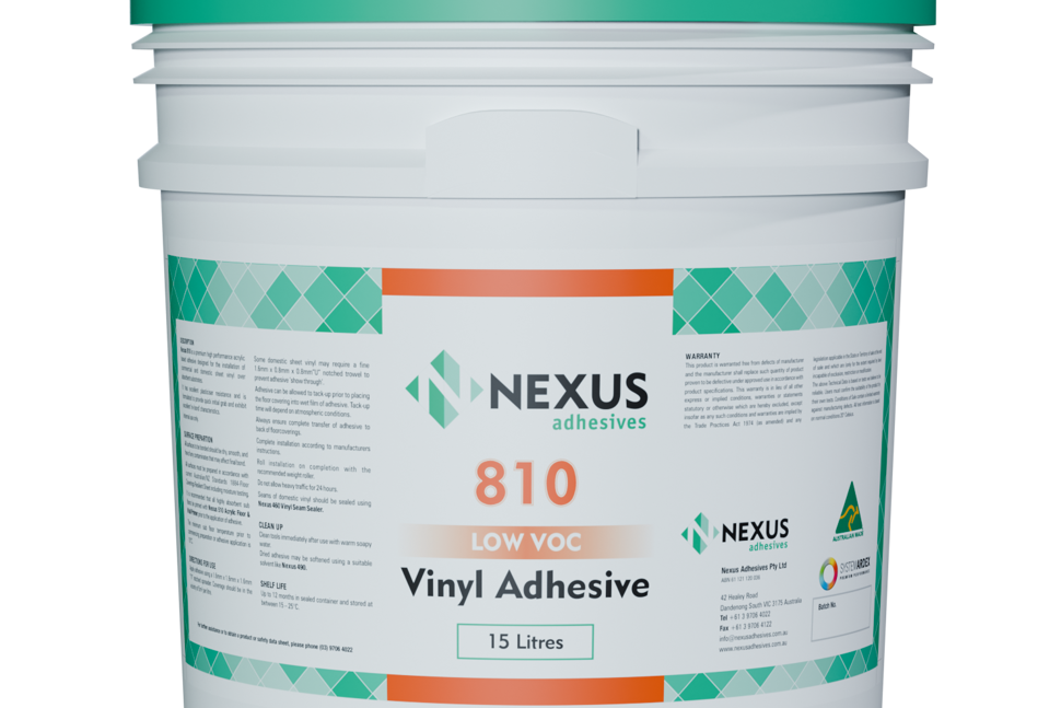 Nexus Adhesives 810 Solvent free vinyl adhesive