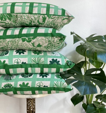 Screen Printed Linen Cushions Image