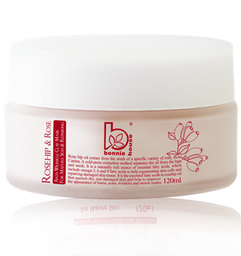 Bonnie House Rosehip & Rose Anti-Wrinkle Clay Mask for Mature Skin & Repairing 120ml Image