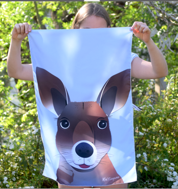 Tea Towels - made rom recycled plastic water bottles and fabric off cuts Image