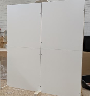 Freestanding White Ply Wall Image