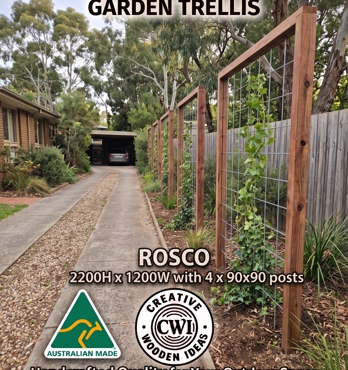 Landscaping from Creative Wooden Ideas - ROSCO,  HENDRIX and Bradford outdoor landscaping Trellis.  Direct from the Manufacuturer Image