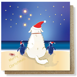 Christmas Starlight Small Greeting Card