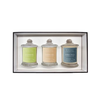 Essential Oil Soy Candle Gift Set | Juniper, Frankincense, Lemongrass (3 x 60g) Image
