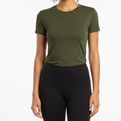 Plain Merino Wool Short Sleeve T-shirt 