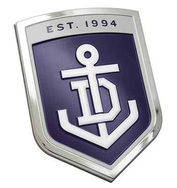 Fan Emblems Fremantle Dockers 3D Chrome AFL Supporter Badge Image