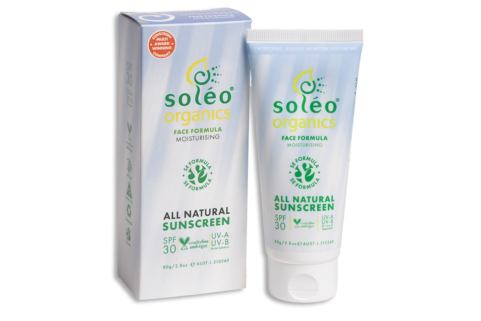 Soleo Organics Natural Face Moisturising Sunscreen 80g
