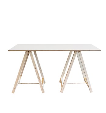 White Trestle Table Image