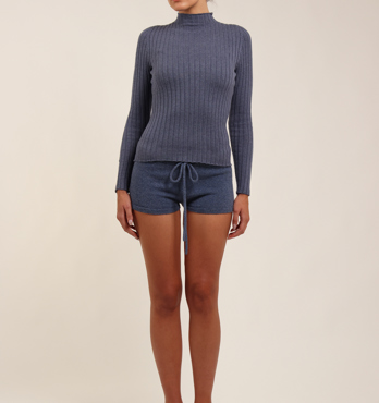 Ribbed Mock Neck Image
