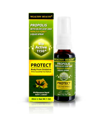 Wealthy Health Propolis with Olive Leaf and Manuka Honey Liquid Spray Image