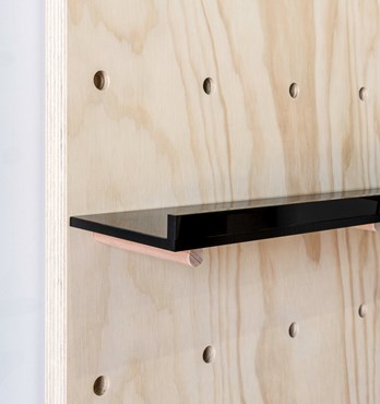 Black Acrylic Pegboard Shelves Image