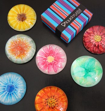 LIQUID CRYSTAL AUSTRALIA - Hand Painted Watercolour Desk Weights Image