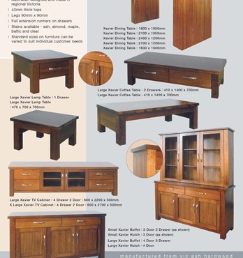 Xavier Timber Furniture range Image