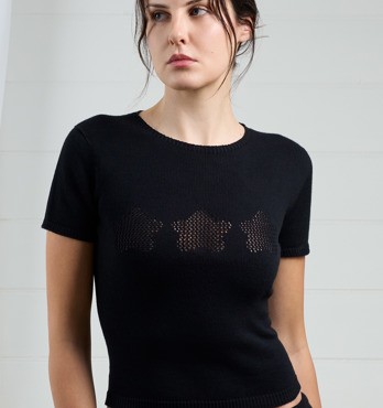 Stars Openwork Baby Tee  Image
