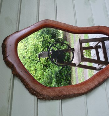 Wooden Burl Mirrors Image