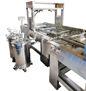 Egg Wash Glazing & Water Sprayer with Two Topping Seeder Machine Image