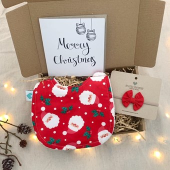 Infant Girls Xmas Gift Box - Santa