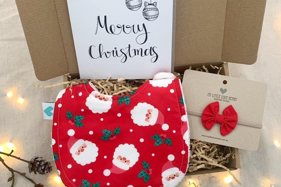 Infant Girls Xmas Gift Box - Santa