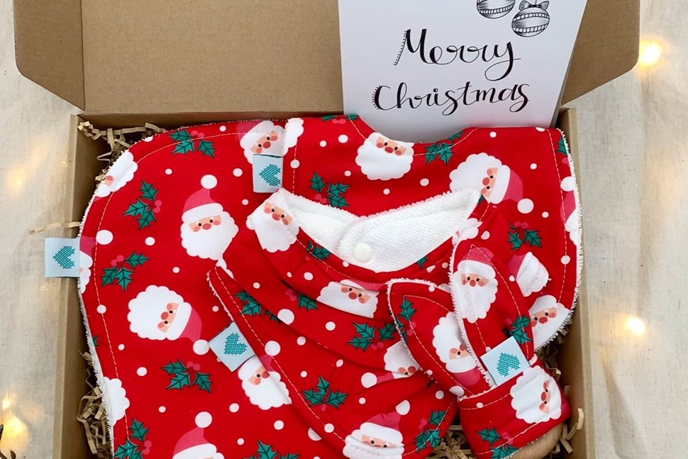 Handmade Baby Christmas Gifts Set - Santa