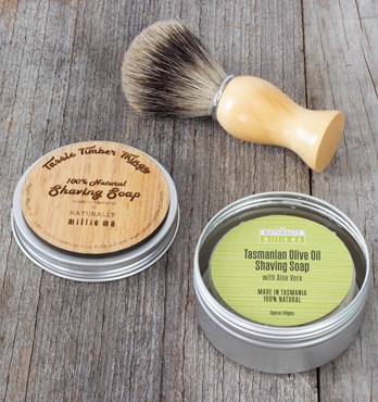 Huon Pine Shaving Kit and Stand Image