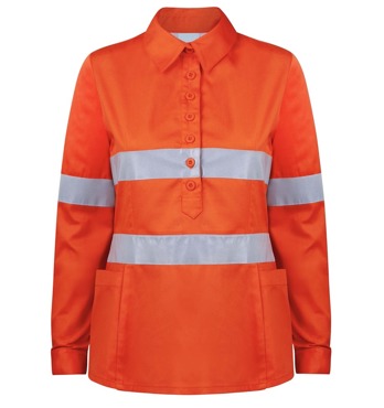 Signature Women’s Hi Vis Polo Style Safety Work Shirt Image