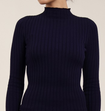 Ribbed Mock Neck Image