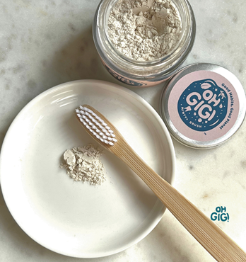 ohGiGI® Organic Tooth Powders 40g and 100g - Minty Brush, Native Brush, Fruity Brush Image