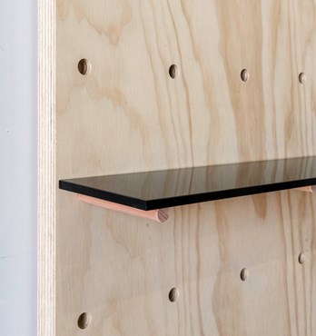 Black Acrylic Pegboard Shelves Image