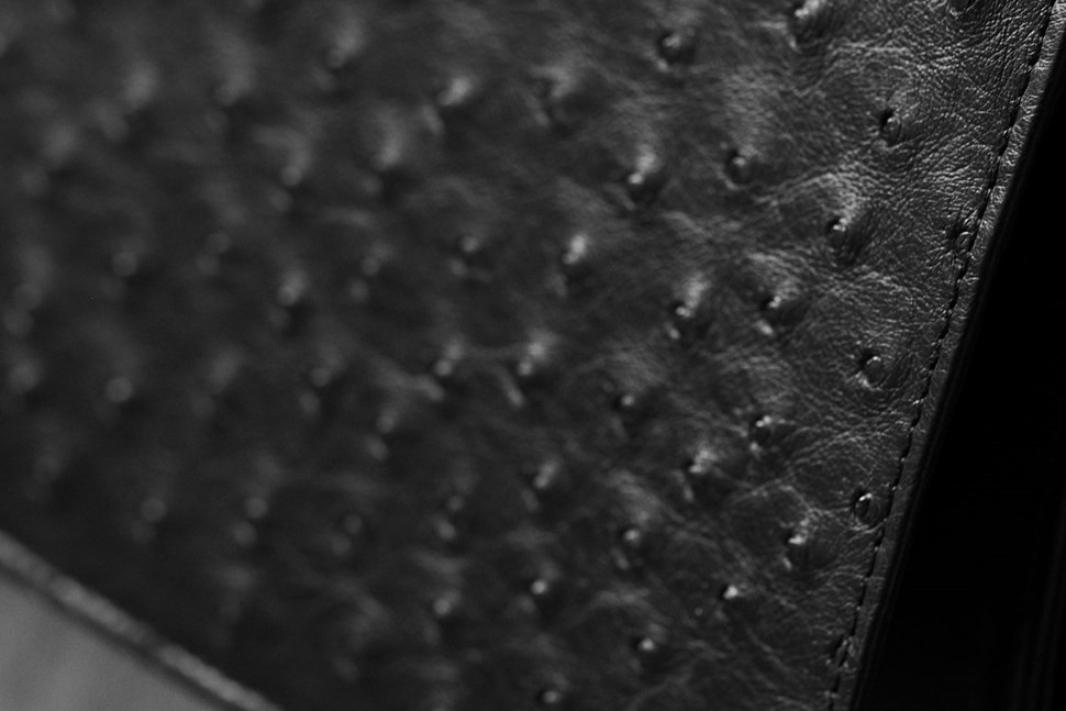 Large Clutch Bag Ostrich Leather