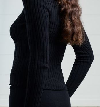 Ribbed Mock Neck Image