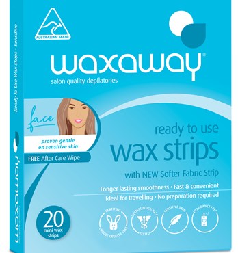 Waxaway Ready to Use Wax Strips for Face – Sensitive Image