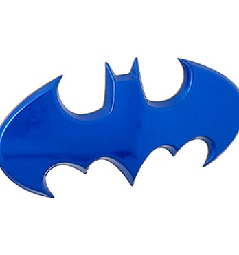 Fan Emblems Batman 3D Car Badge - 1989 Batwing Logo (Blue Chrome) Image