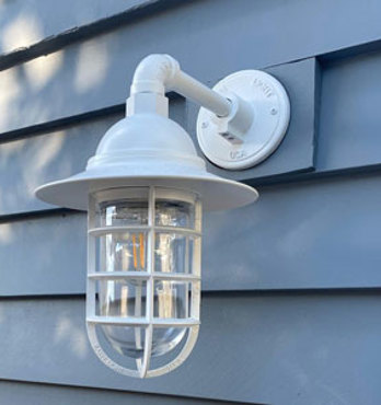 The Atomic Industrial Caged Factory Wall Light Image